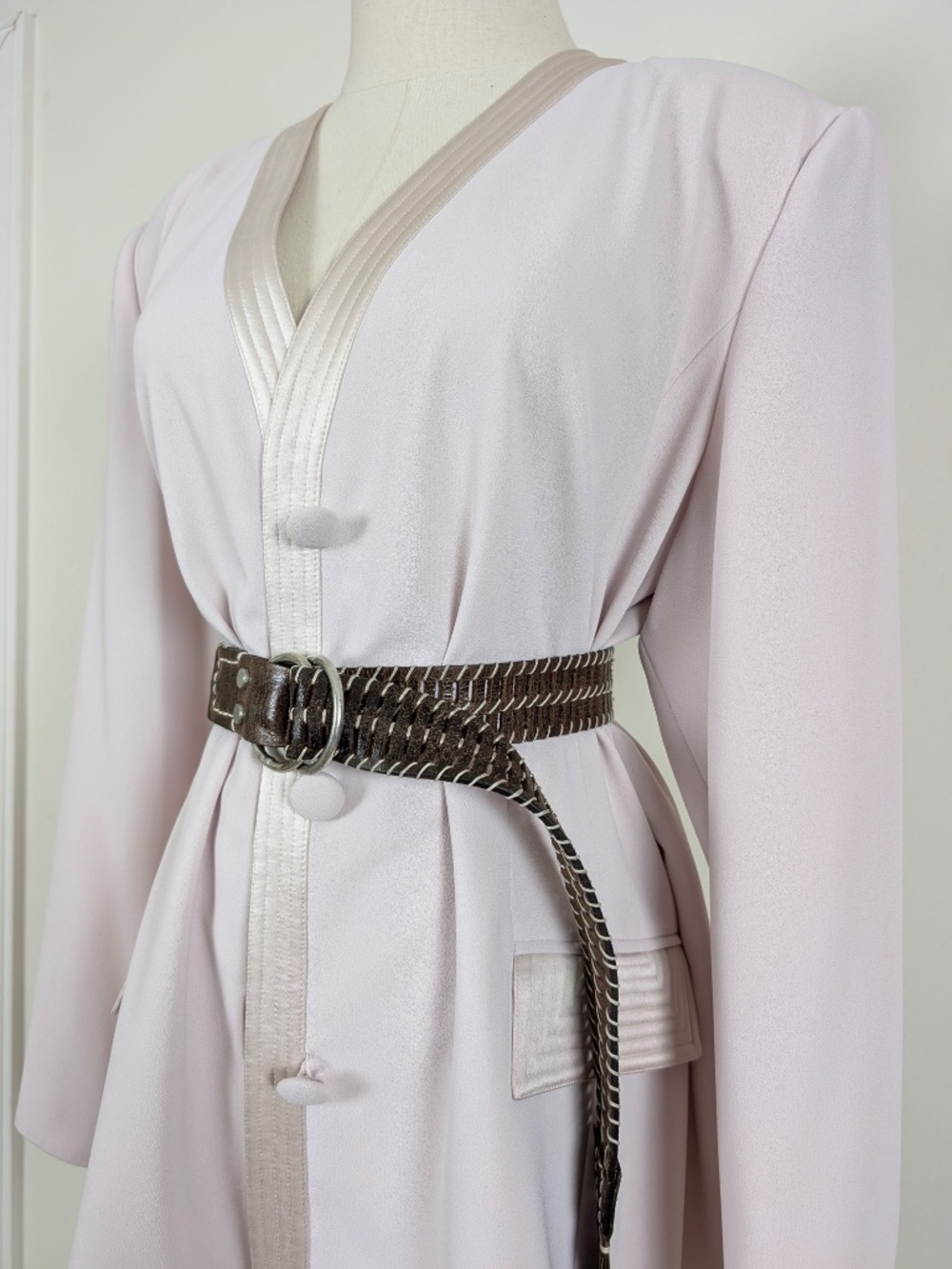 Vintage Pastel Oversized Blazer Button Down Size 14 Pink (v) - Picture 11 of 13
